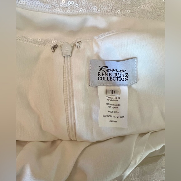 NWT Rene Ruiz One-Shoulder Sequin Dress, Size 10! - Picture 9 of 13